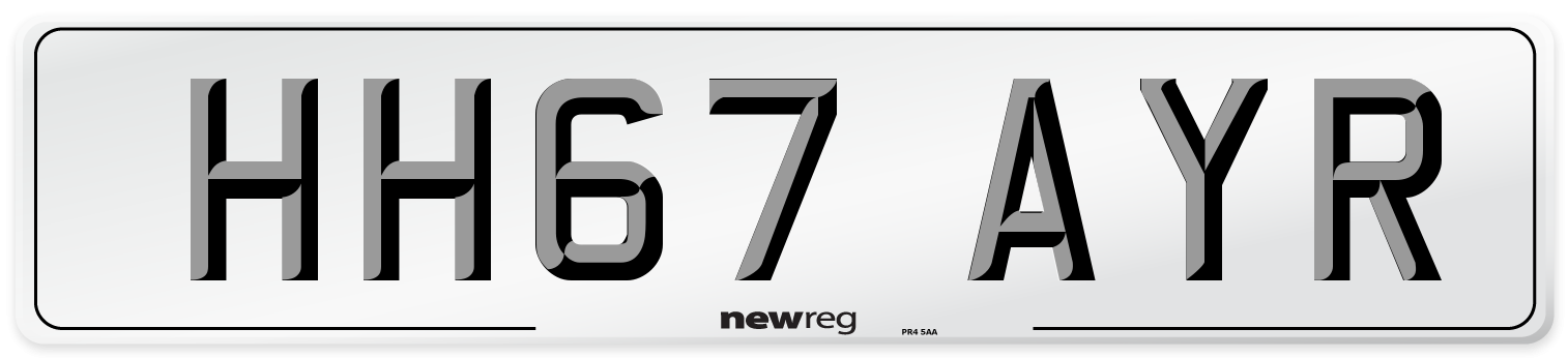 HH67 AYR Number Plate from New Reg